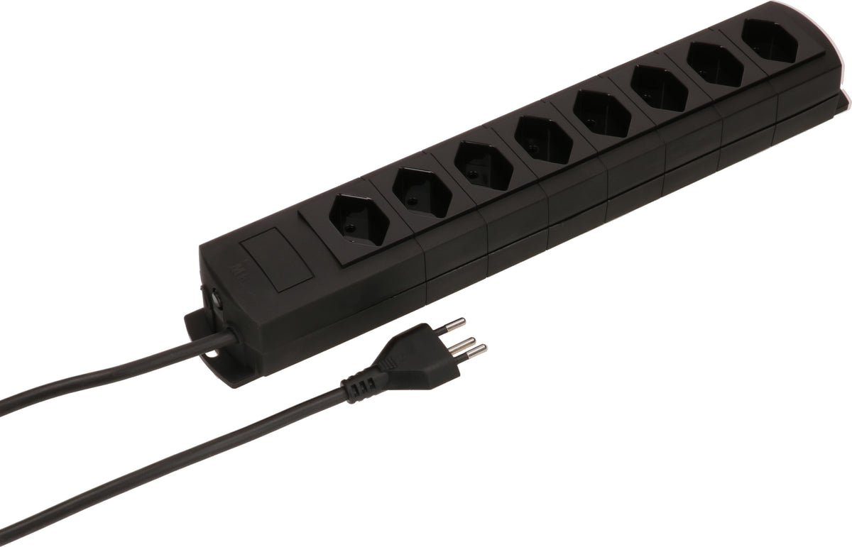 Max hauri split Max Hauri Prime Line Steckdosenleiste – 8× T13, 5 m, mit Überstromschutz, schwarz