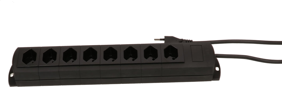 Max hauri split Max Hauri Prime Line Steckdosenleiste – 8× T13, 5 m, mit Überstromschutz, schwarz