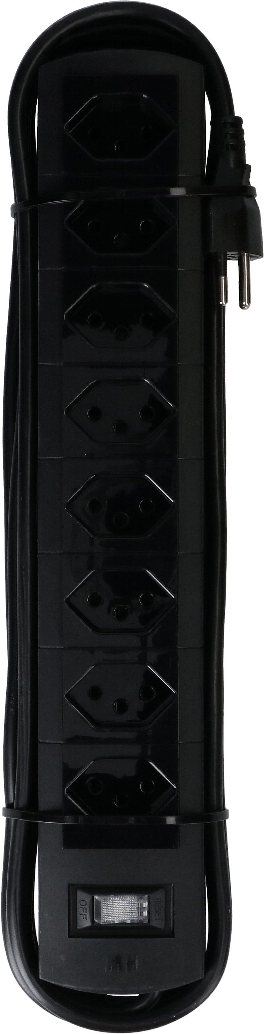 Max hauri split Max Hauri Prime Line Steckdosenleiste – 8× T13, 5 m, mit Schalter, schwarz
