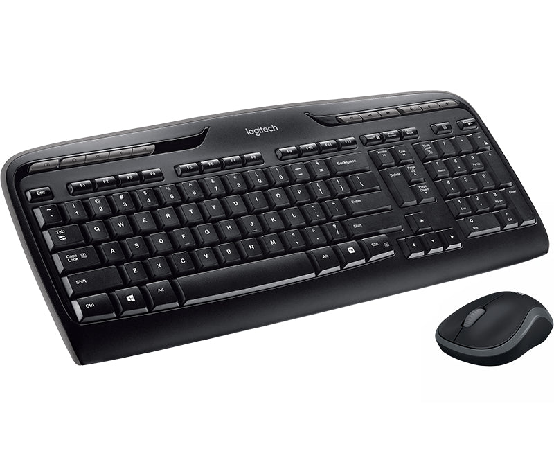 Logitech MK330 – Tastatur- und Maus-Set – 2,4 GHz USB-A (Nano-Empfänger) – QWERTY (UK-INT) – Schwarz