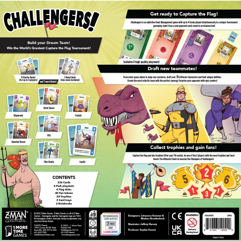 Asmodee Challengers – Kartenspiel, 1–8 Spieler, ab 8 Jahren, 45 Min., DE