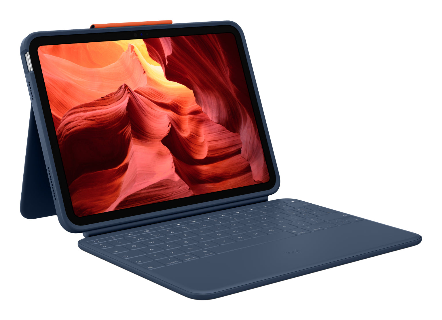 Logitech Rugged Combo 4 Touch – Tastatur, UK-Layout (EN), mit Touchpad – für iPad (10. Generation)