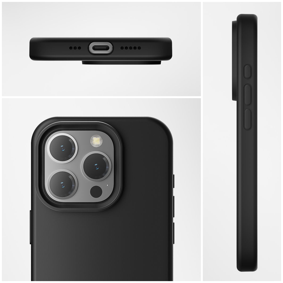 4smarts Silicone Cupertino Ultimag Backcover – für Apple iPhone 15 Plus, MagSafe, Mikrofaser+Silikon, Schwarz