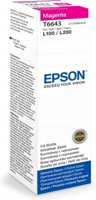 Epson T6643 Magenta Tintenpatrone (Original) – für L100/L110/L200/L300/L355/L550 – C13T66434A