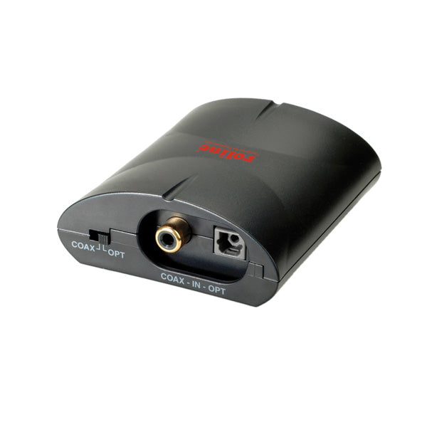 ROLINE Digitaler Audiokonverter – Toslink zu Cinch (RCA) – 24 bit, 192 kHz – extern – Schwarz