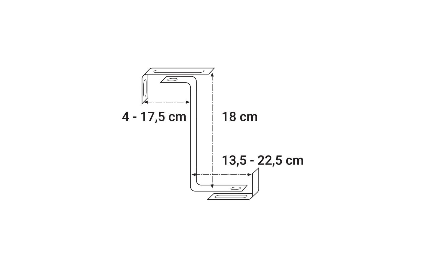 Alba-Krapf Pflanzenkastenhalter – 22 × 18 cm – belastbar bis 30 kg – galvanisiertes Metall, silber – 2-teilig