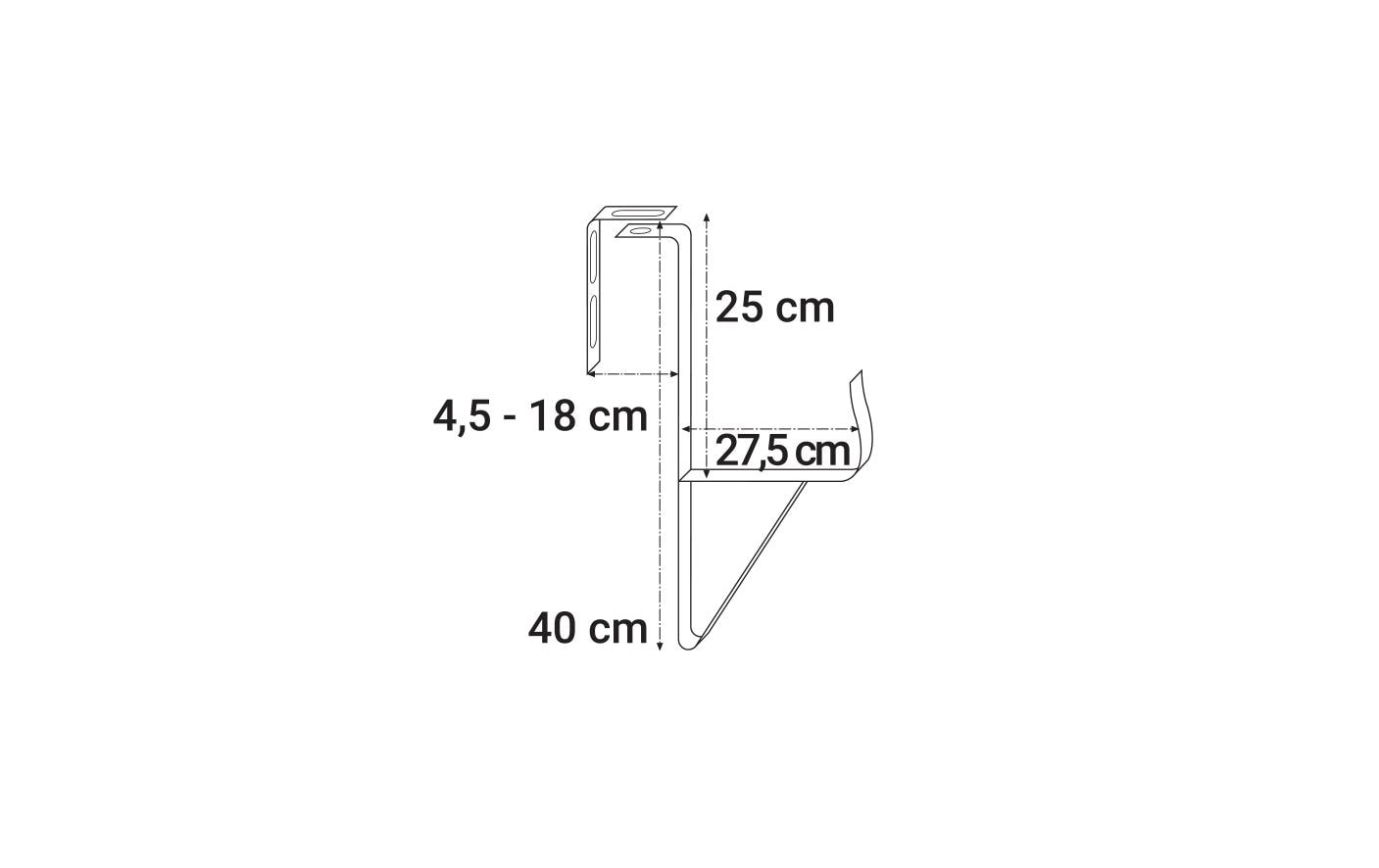 Alba-Krapf Wandhalterung – Metall – Zink – für Balkonpflanzen – 60 kg – 2 Stück