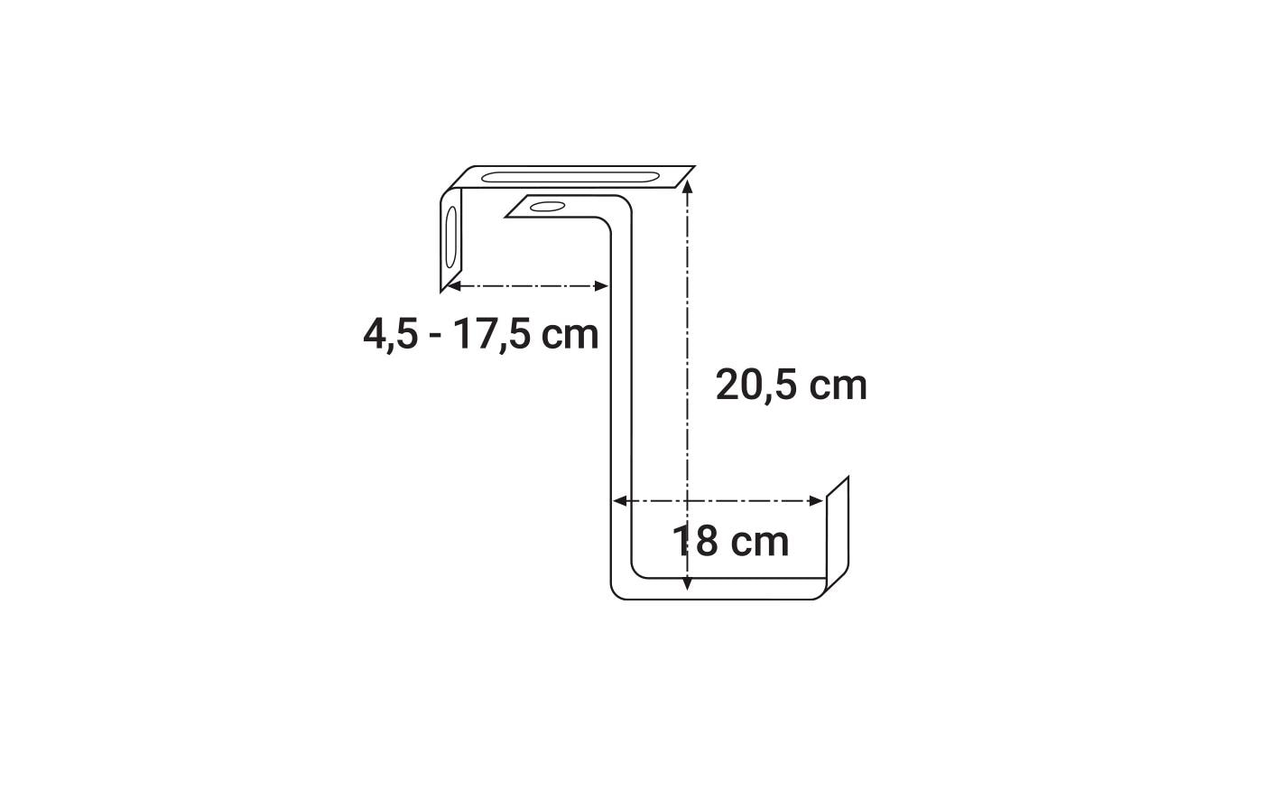 Alba-Krapf Pflanzenkastenhalter – für Balkonpflanzen – 18 × 21 cm – Metall, verzinkt – 2-teilig, bis 30 kg