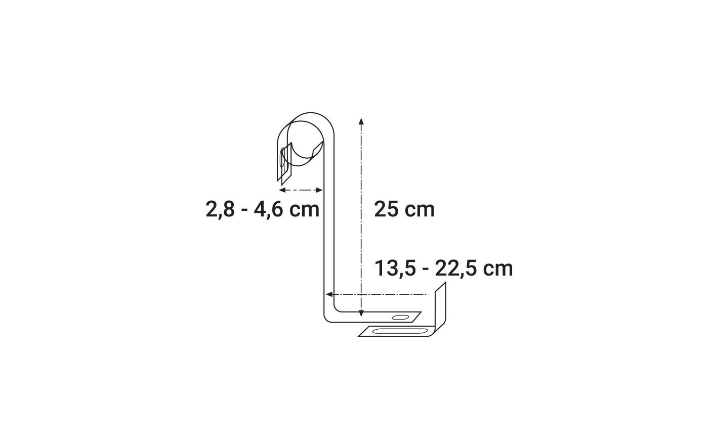 Alba-Krapf Balkonkistenträger – 22,5 × 21 cm, Silber, 30 kg, 2 Stk., für Rundgeländer