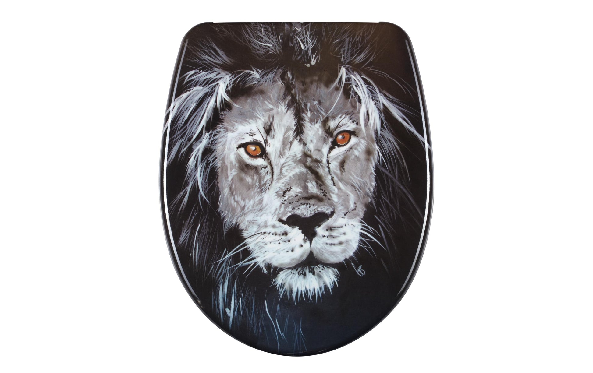 Diaqua Nice – WC-Sitz – Duroplast, schwarz, grau, mit Deckel, Soft-Close, verlängert, 37,5 × 46 cm