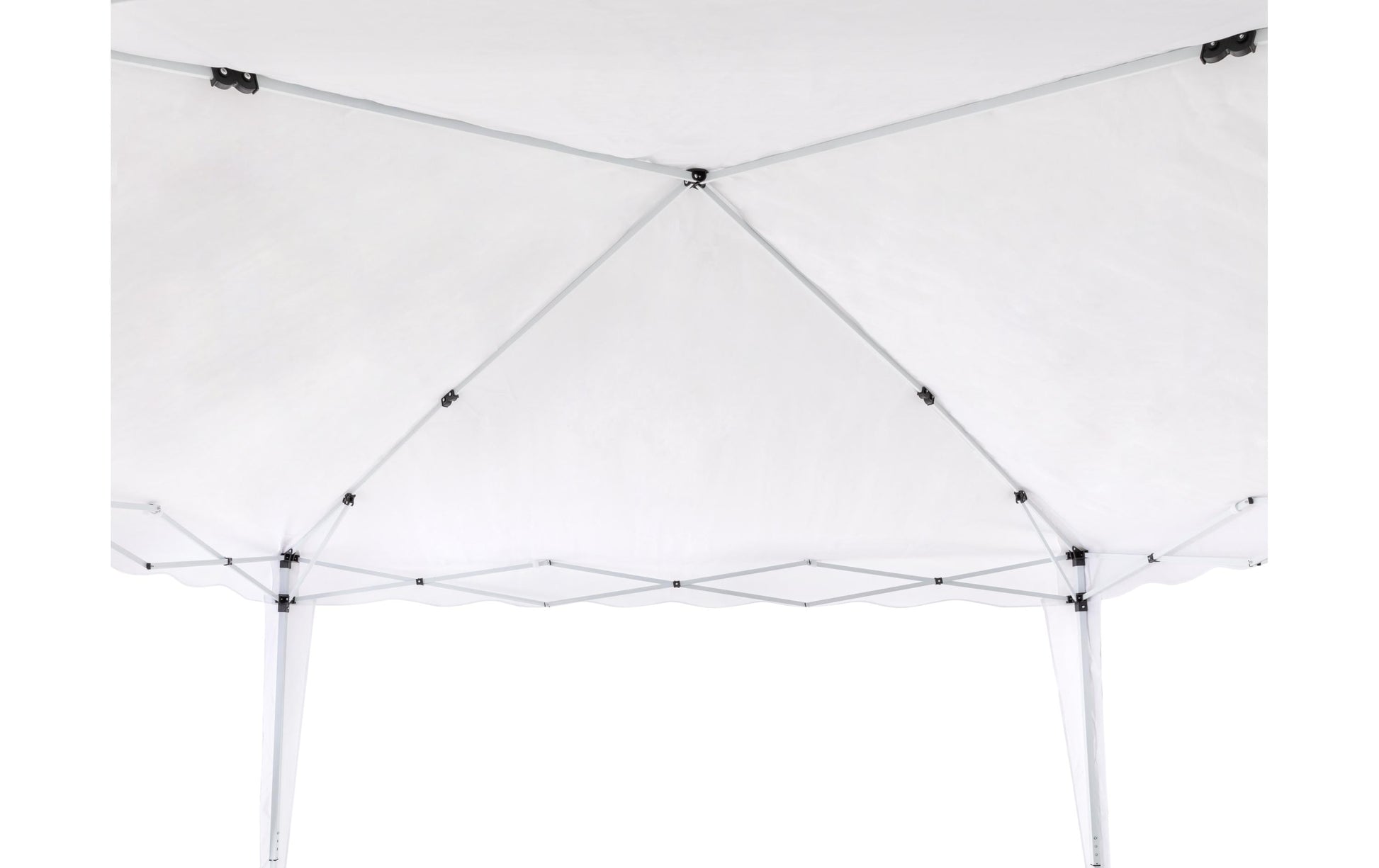 Cocon Pavillon, 300 × 300 × 260 cm, Pfostenhöhe 200 cm – Weiss, Recyceltes Polyester/Stahl (pulverbeschichtet)