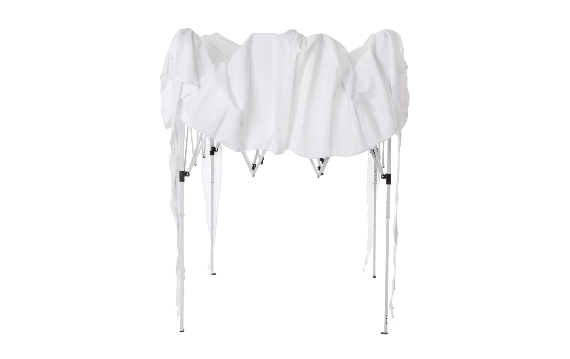 Cocon Pavillon, 300 × 300 × 260 cm, Pfostenhöhe 200 cm – Weiss, Recyceltes Polyester/Stahl (pulverbeschichtet)