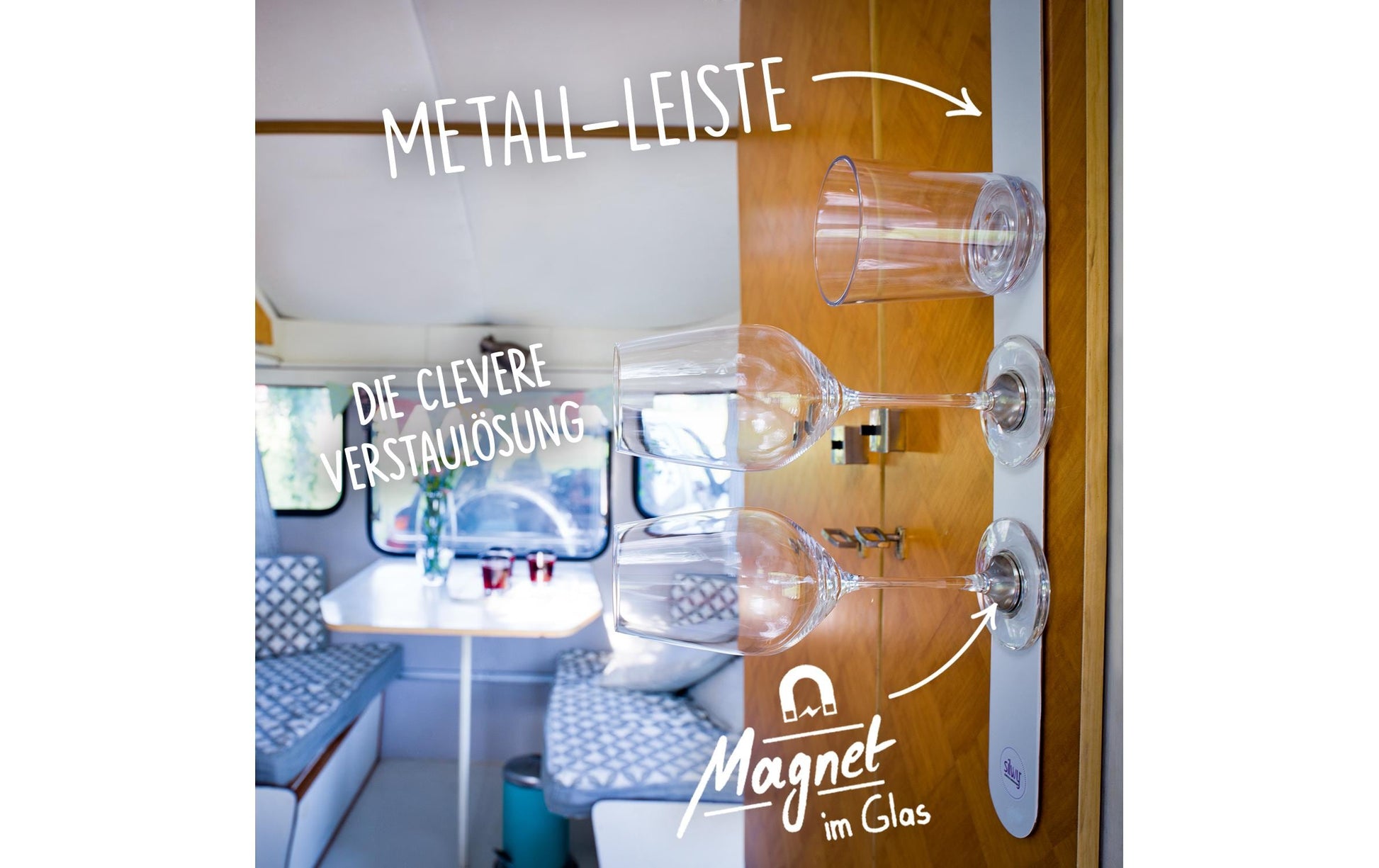 Silwy Metall-Leiste – Metall, Weiss, 1er-Pack