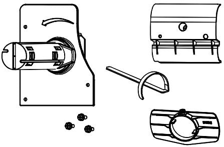 Datamax O'Neil H-Class Halterung, interner Rewinder 6" – für H6S, OPT78-2615-11
