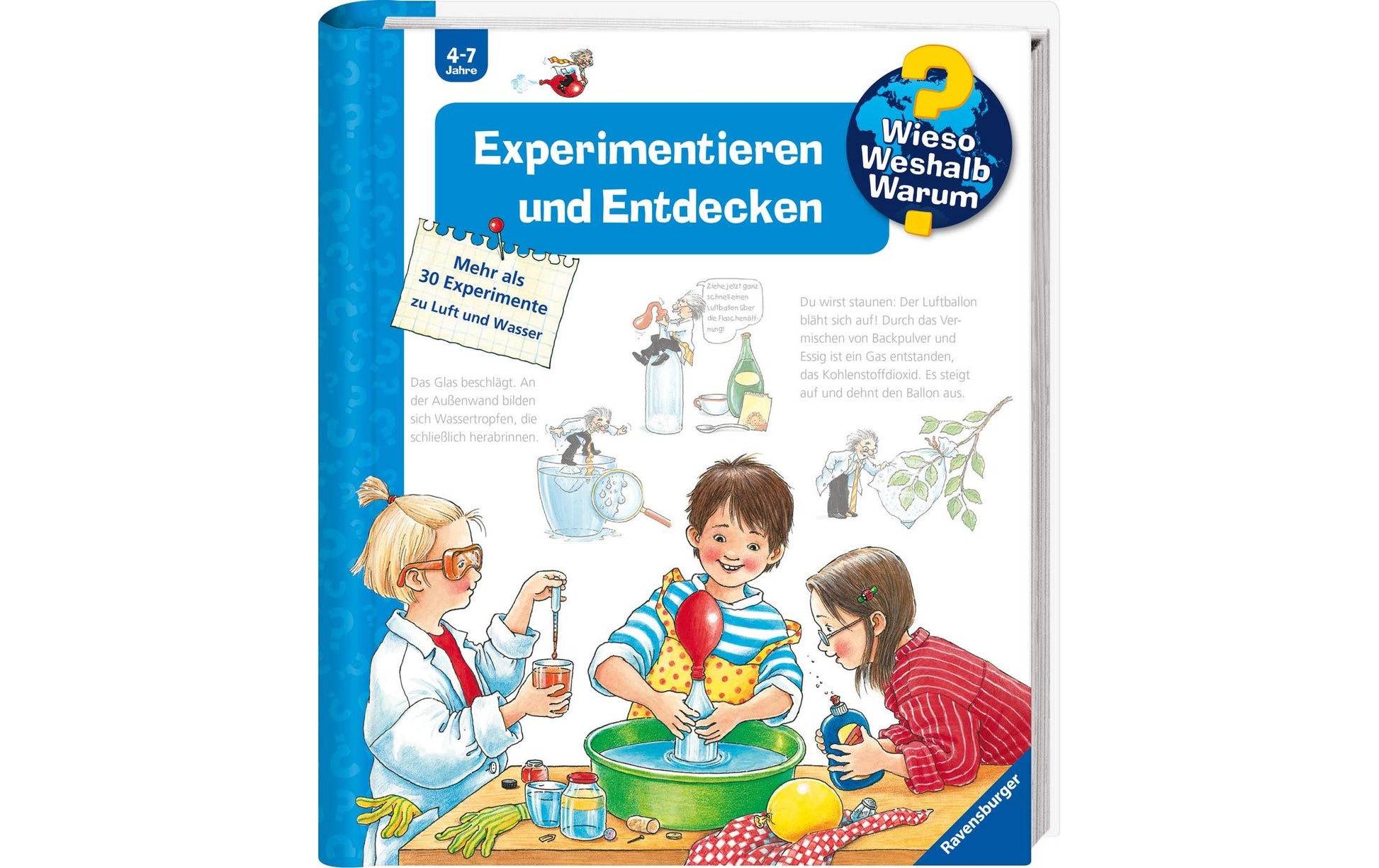 Ravensburger Buch – WWW29 Experimentieren und Entdecken, Spiralbindung, 16 Seiten, Deutsch, ab 4 Jahren