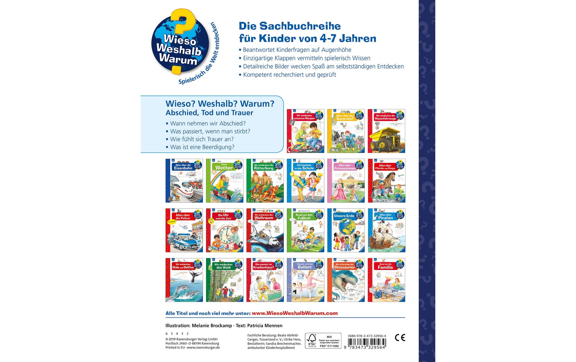 Ravensburger Bilderbuch – WWW42 Abschied, Tod und Trauer, Spiralbindung, 16 Seiten, Deutsch, ab 4 Jahren