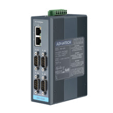 Advantech DI/O-Modul (Ethernet) – 2× RJ-45, 4× RS-232/422/485, Modbus RTU/TCP/ASCII, DIN-Schiene – EKI-1224-CE