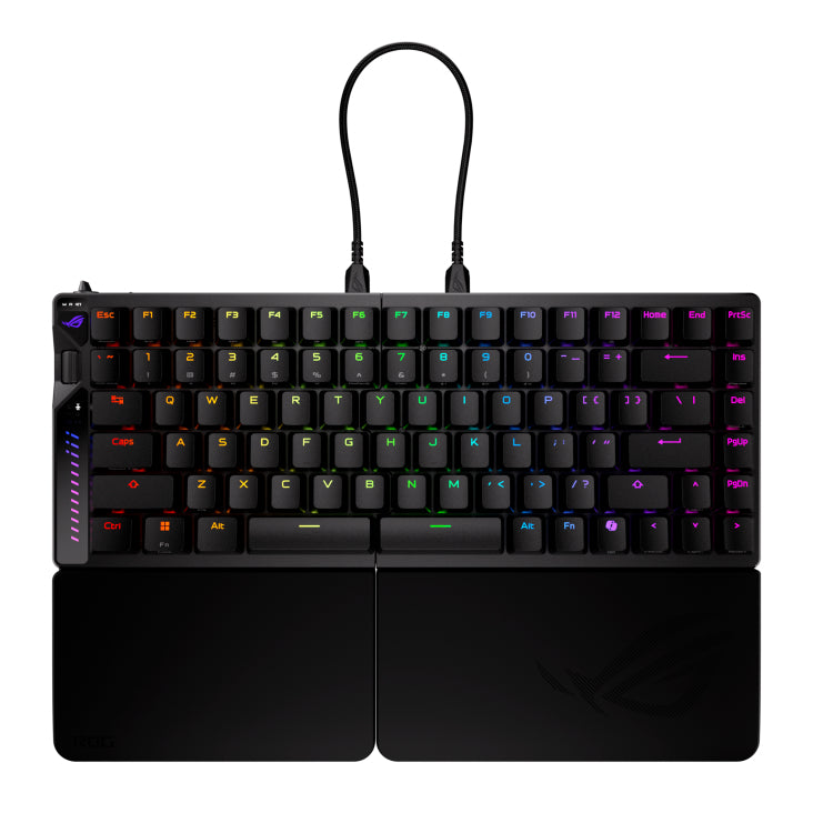 ASUS ROG Falcata – Gaming-Tastatur 75% – Mechanisch, RGB – Bluetooth & 2,4 GHz – Ohne Ziffernblock – Schwarz