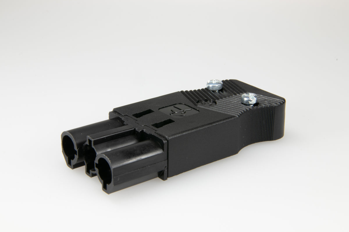 Adels Adapterkabel AC 166, 3-polig, 20 A 230 V, für Kabel Ø 7,5–8,5 mm, verriegelbar, Zugentlastung, schwarz