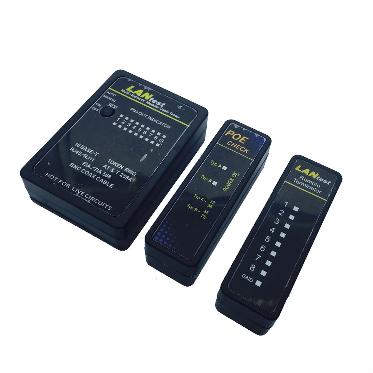 VALUE Lantest Multi-Network Kabel – Netzwerk-Kabeltester – RJ45, PoE