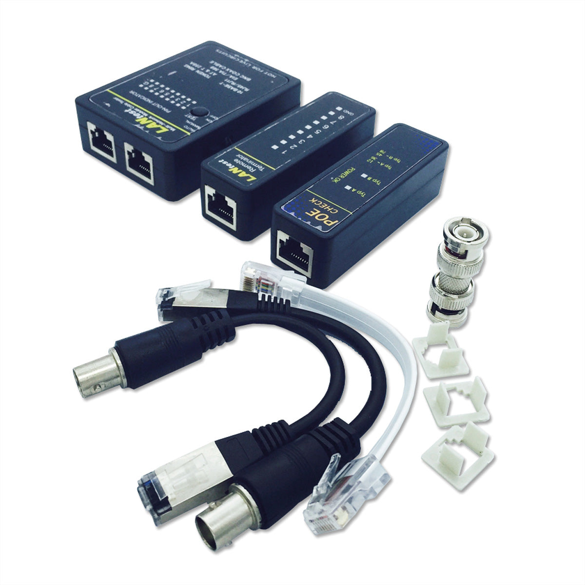 VALUE Netzwerk-Kabeltester – RJ45/BNC, PoE, LED-Anzeige