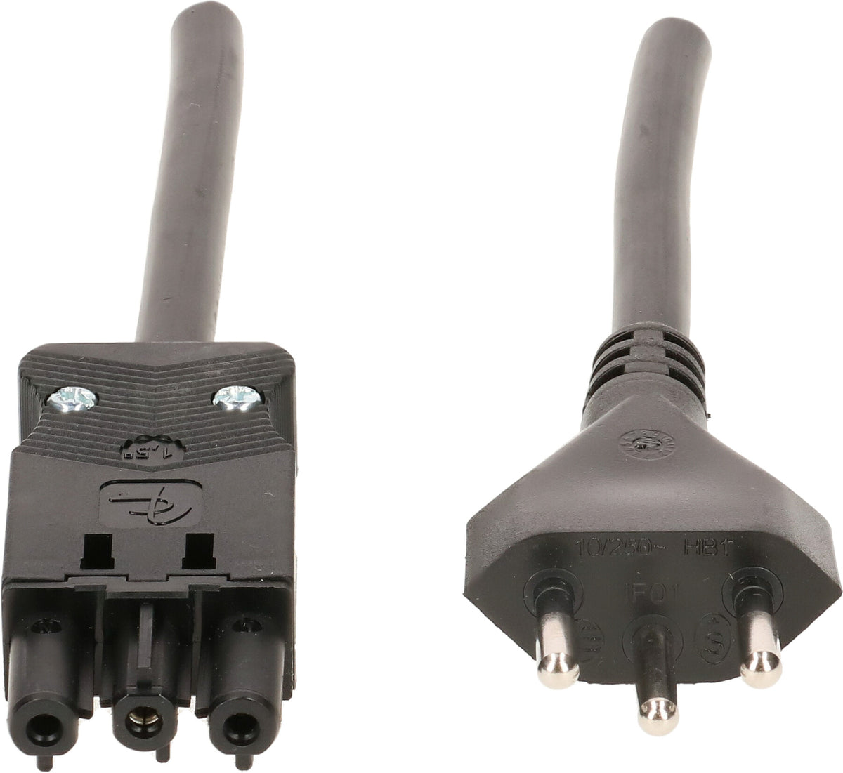 Adels Verlängerungskabel – T12–Adels AC 166 5 m 3×1,5 mm² 230 V/10 A Schwarz