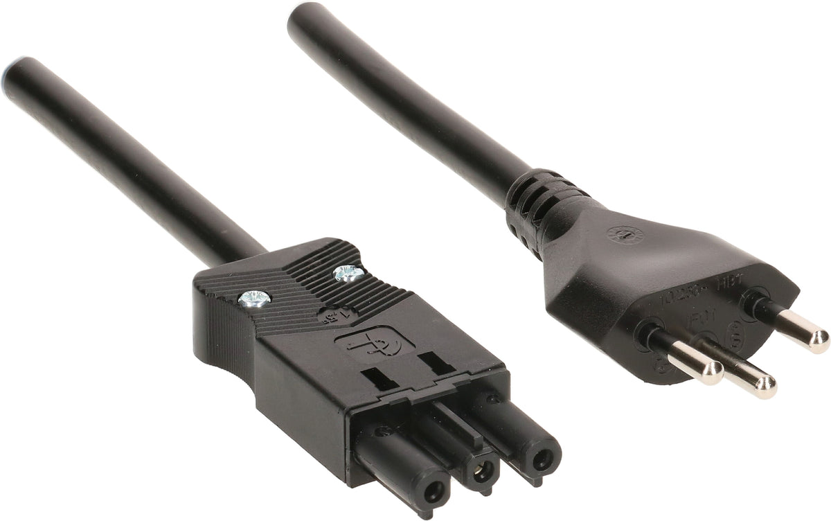 Max Hauri AG Max Hauri T12–Adels AC 166 Stromkabel – 10 m, 3×1,5 mm² H05VV-F, 230 V/10 A, schwarz