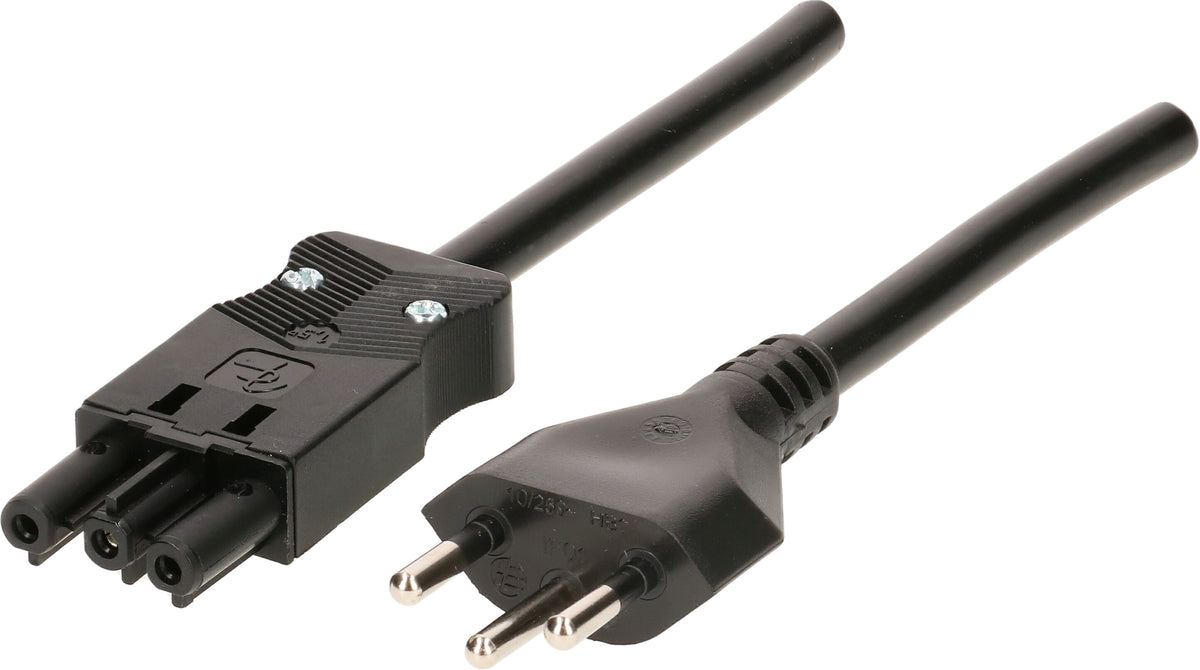 Max Hauri AG Max Hauri T12–Adels AC 166 Stromkabel – 10 m, 3×1,5 mm² H05VV-F, 230 V/10 A, schwarz
