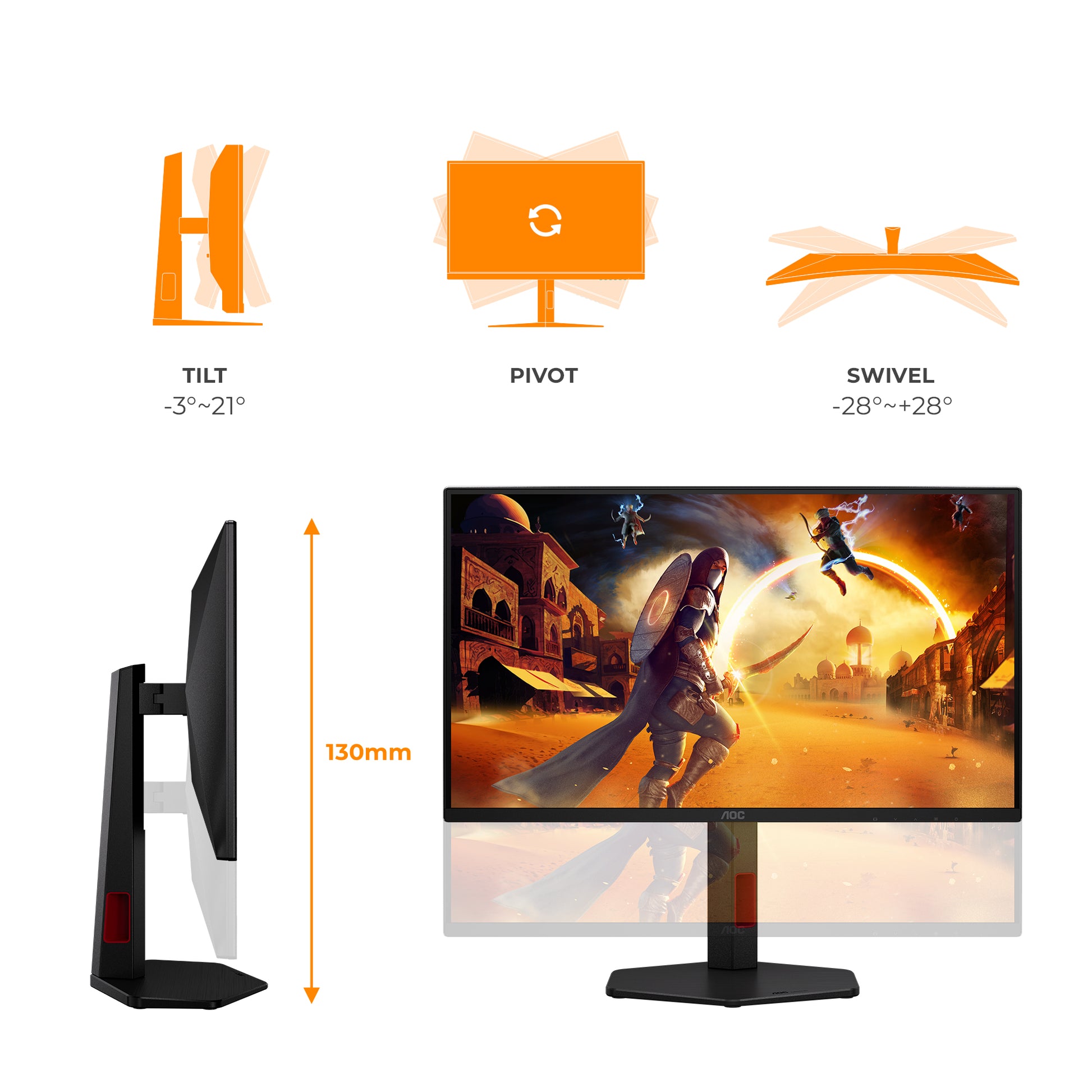 AOC 25G4ZR – 24,5", 1920 × 1080 (Full HD), IPS, 260 Hz, HDR10
