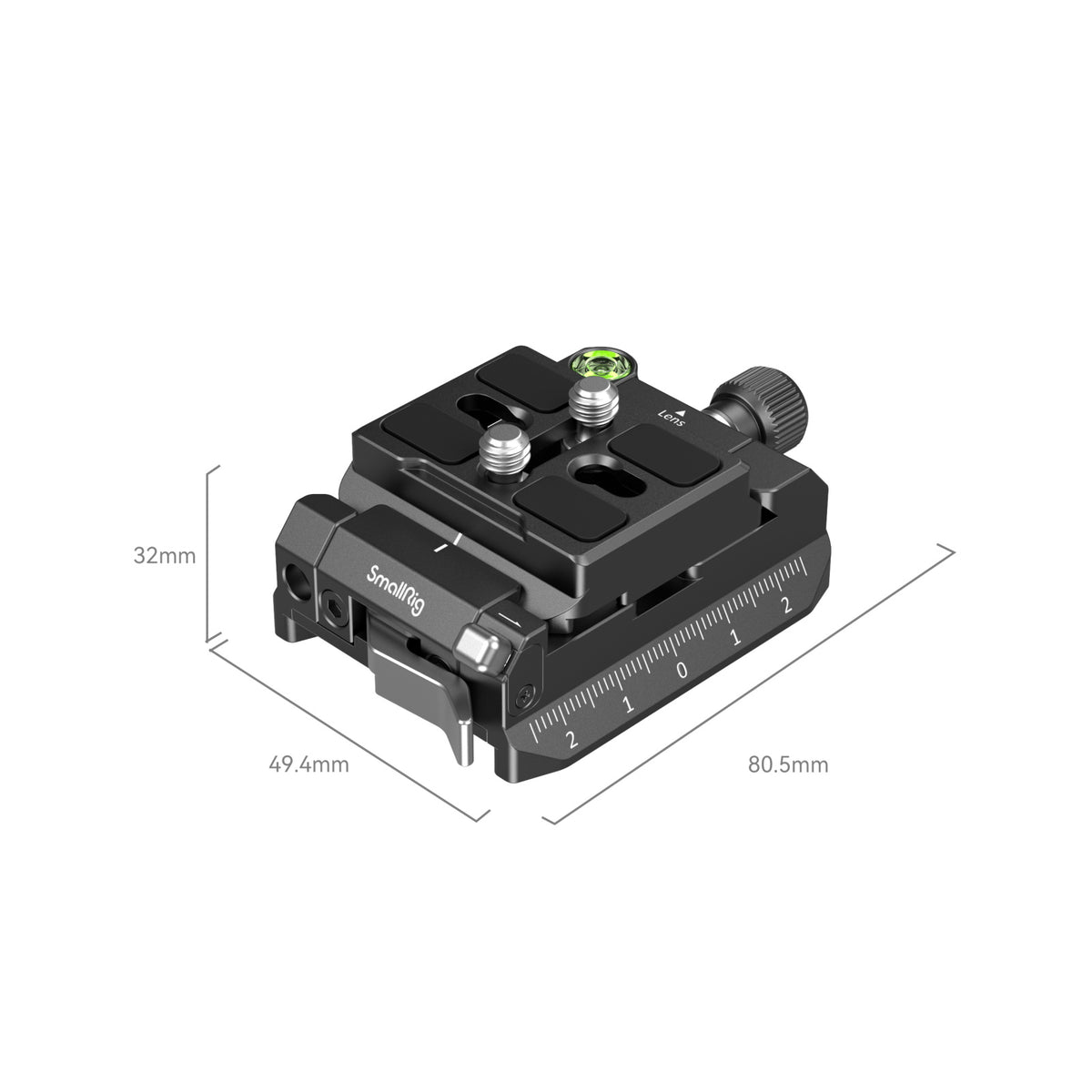 SmallRig Montageplatte – 80 × 79,4 × 32 mm – 1/4"-20/3/8"-16 – für Universal