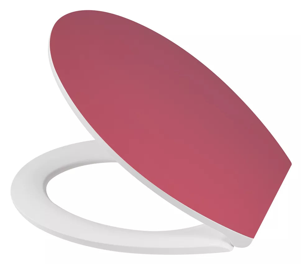 Diaqua Toilettensitz – Duroplast, rot, weiss, mit Deckel, 38,2 × 44 cm