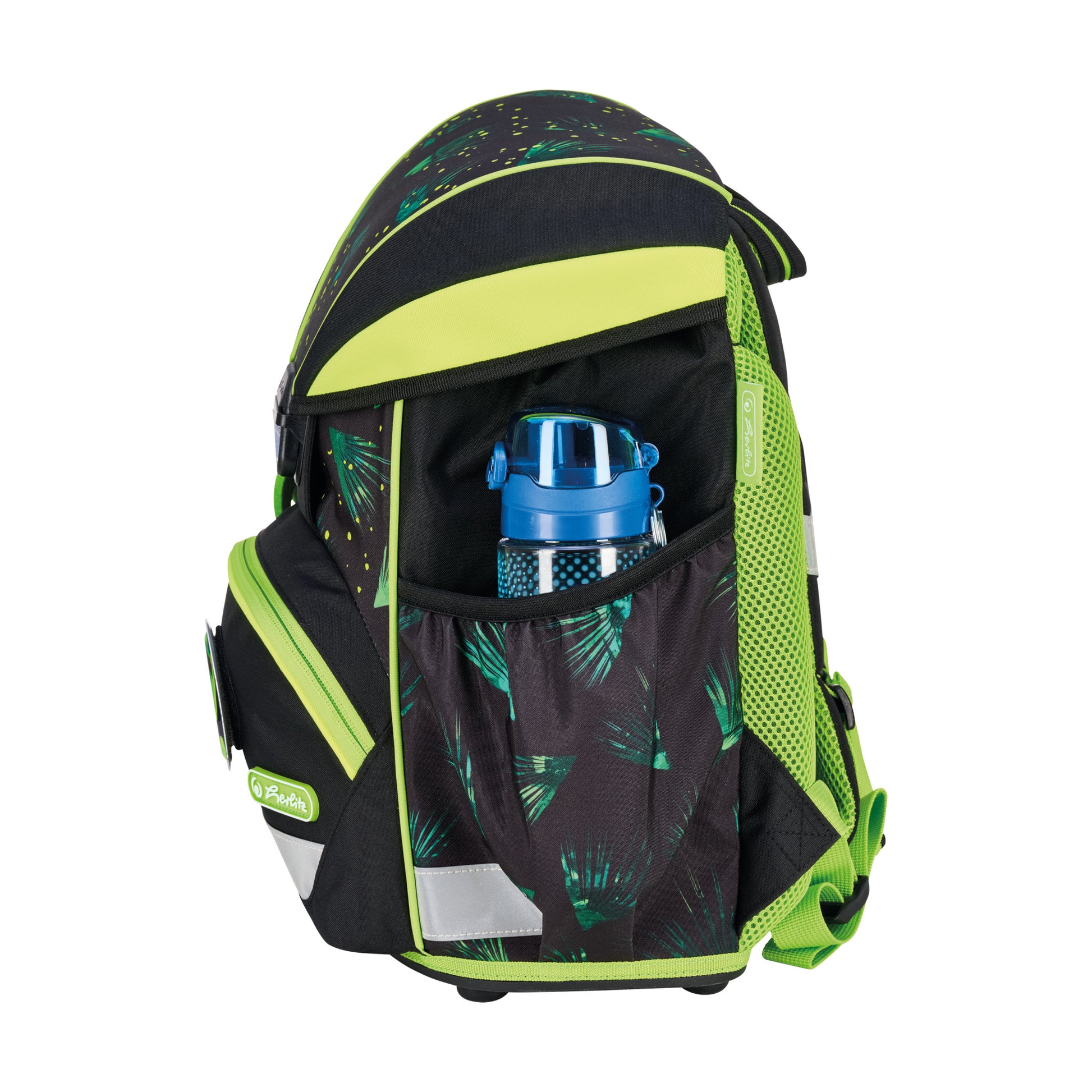 Herlitz UltraLight XL Plus – Schulrucksack-Set, Jungle Explorer, 22 l, 32×39×25 cm, mit Pompon