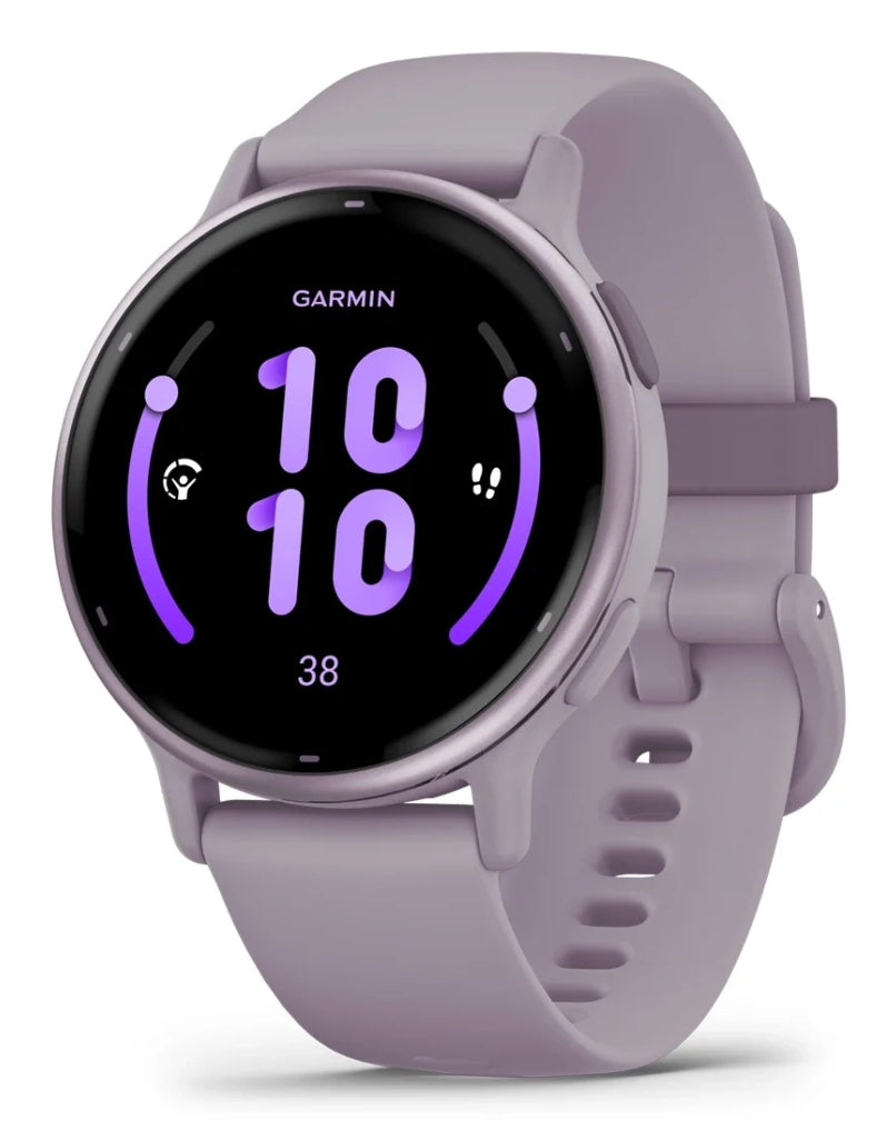 Garmin Vivoactive 5 – Smartwatch – 42,2 mm, 1,2" AMOLED, GPS, Gorilla Glass, 5 ATM, Orchidee, Silikonband