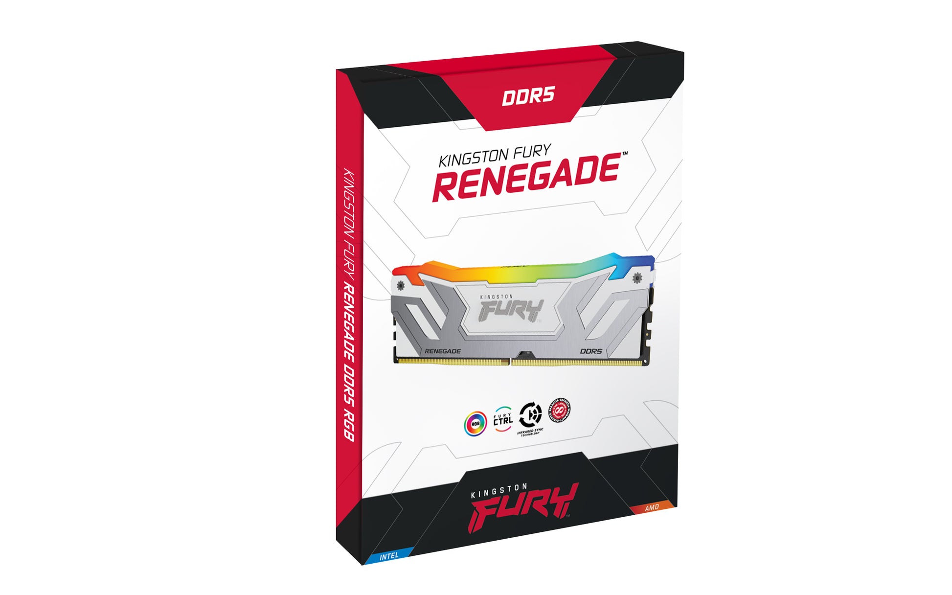 Kingston Technology Kingston Fury Renegade DDR5 DIMM 24 GB 8400 MT/s CL40, 288-Pin, RGB Weiss, Kühlkörper