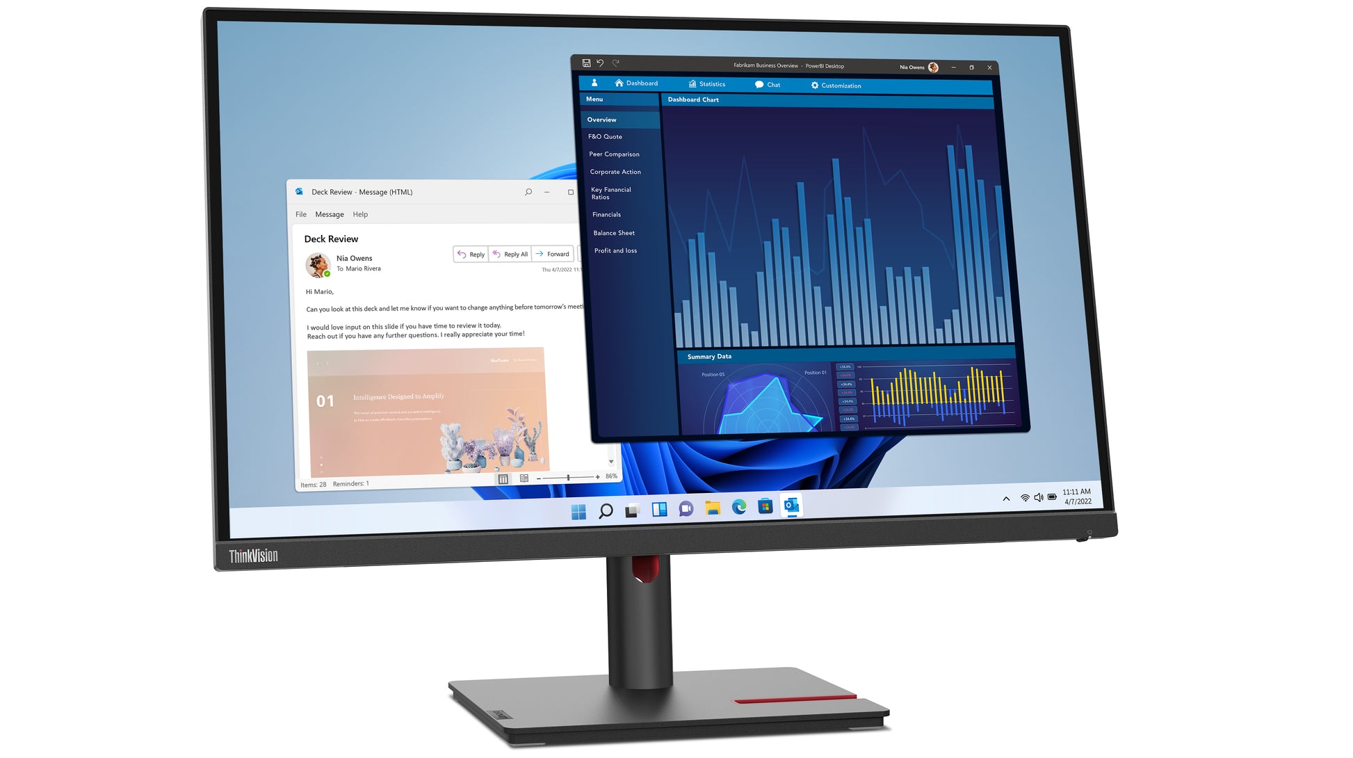 Lenovo ThinkVision T27p-30 – 27", 3840 × 2160 (4K), IPS, USB-C 90 W, LAN