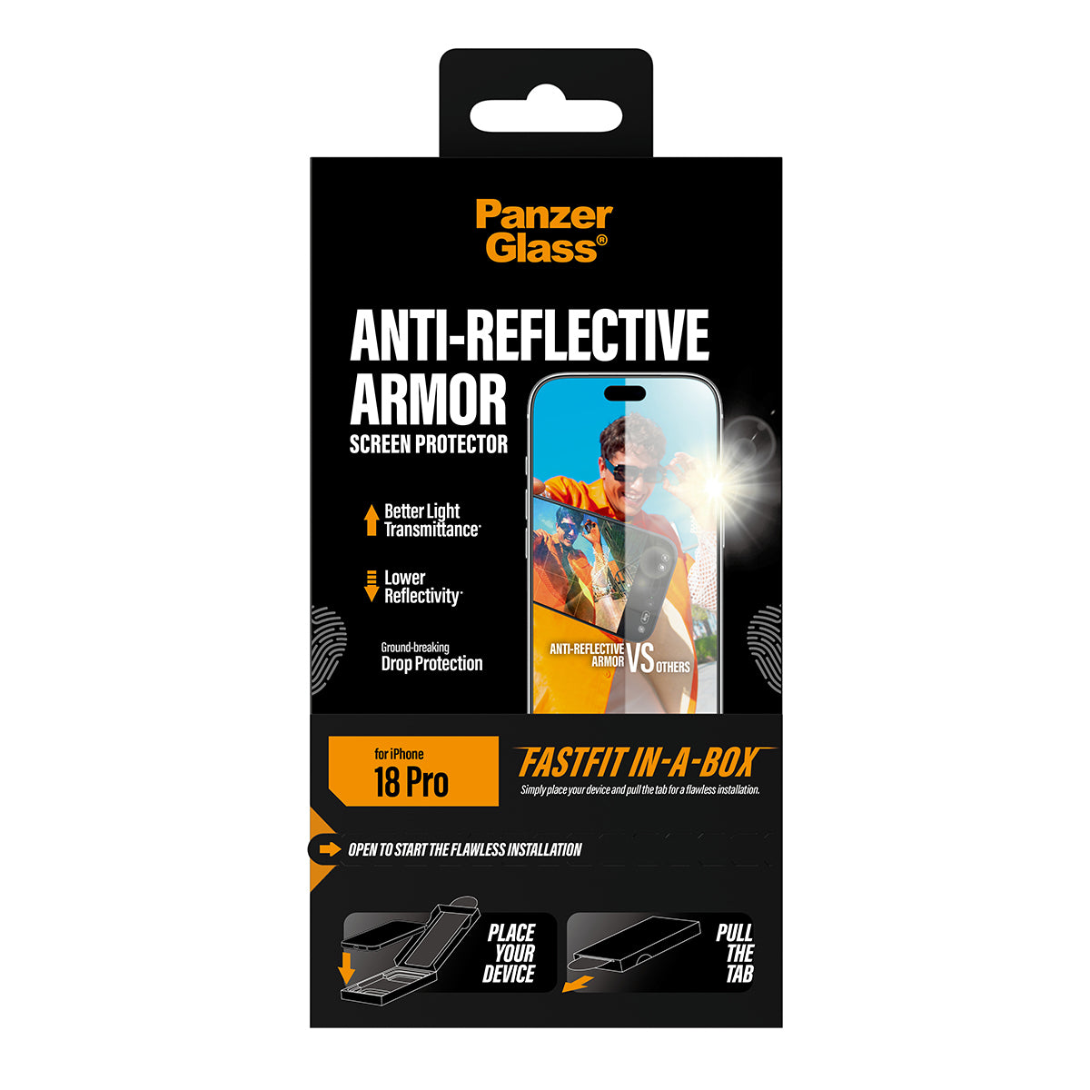 PanzerGlass Displayschutz (Folie), Antireflex – für iPhone 17 Pro/iPhone 18 Pro
