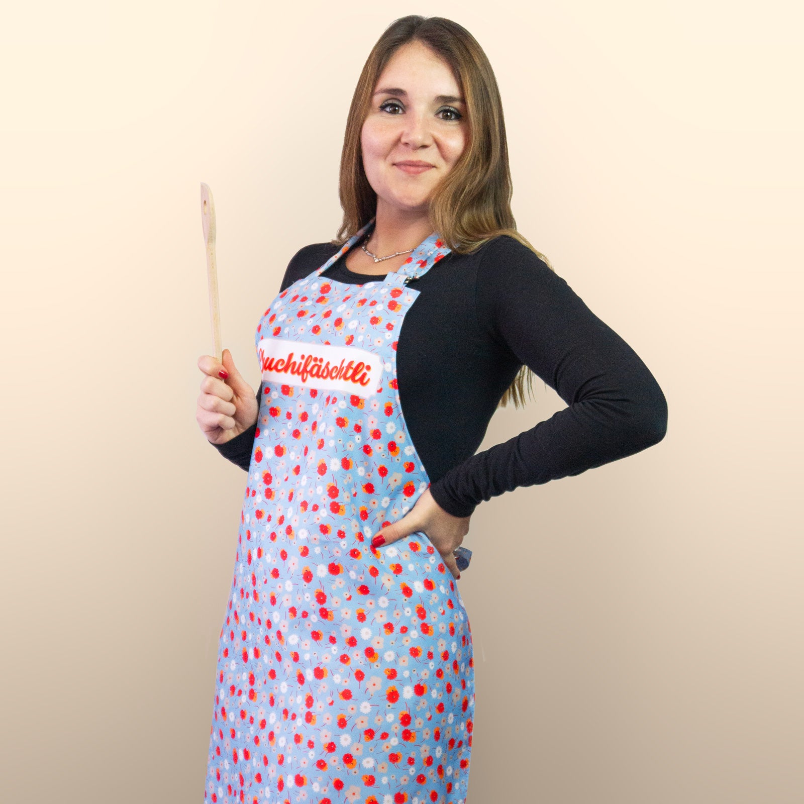 Trendform Schürze zum Kochen CHUCHIFÄSCHTLI – Polyester, 70×97 cm – Mehrfarbig