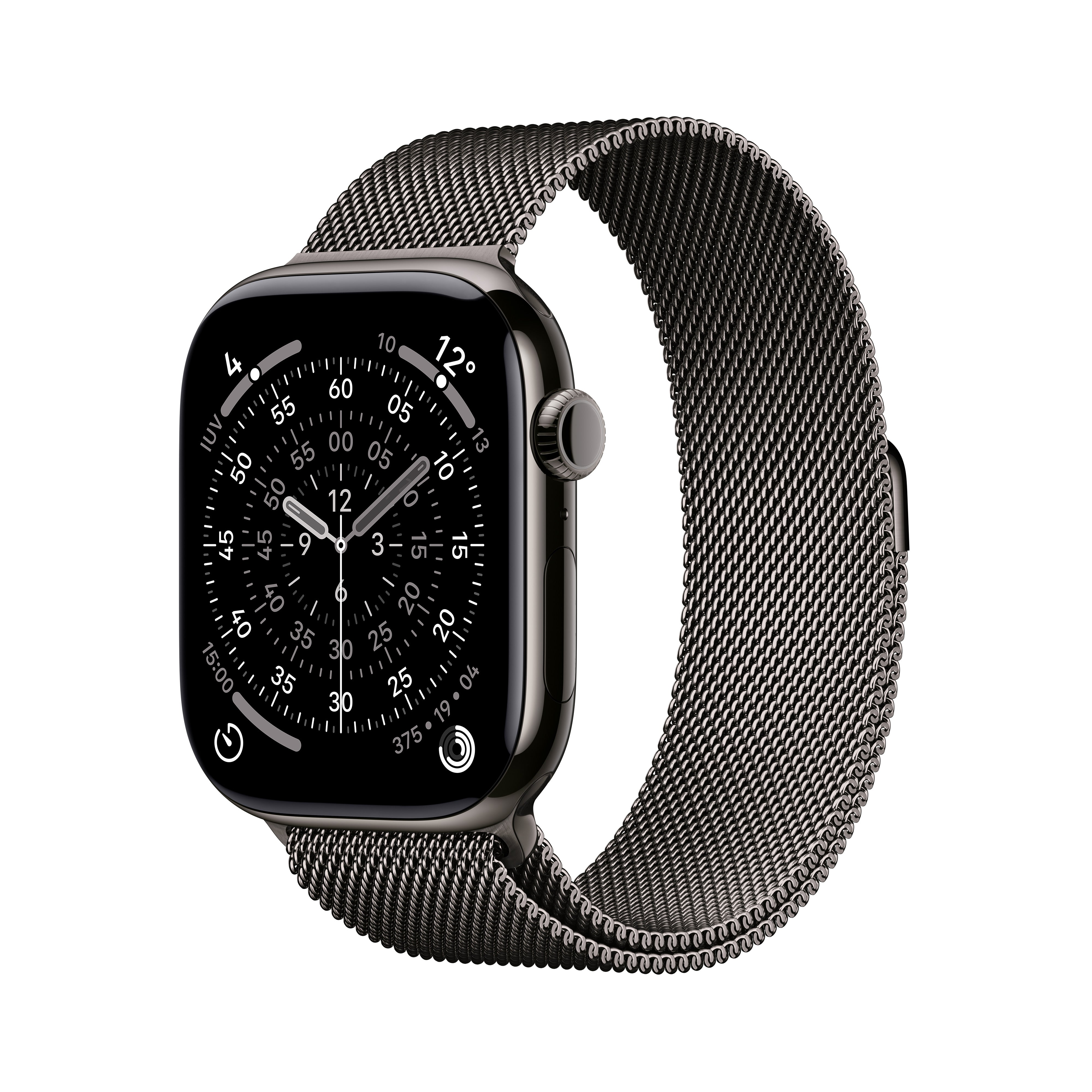 Apple Watch S11 – Smartwatch – 46 mm, LTE, OLED, 50 m, Slate Titanium, S/M Milanese Loop