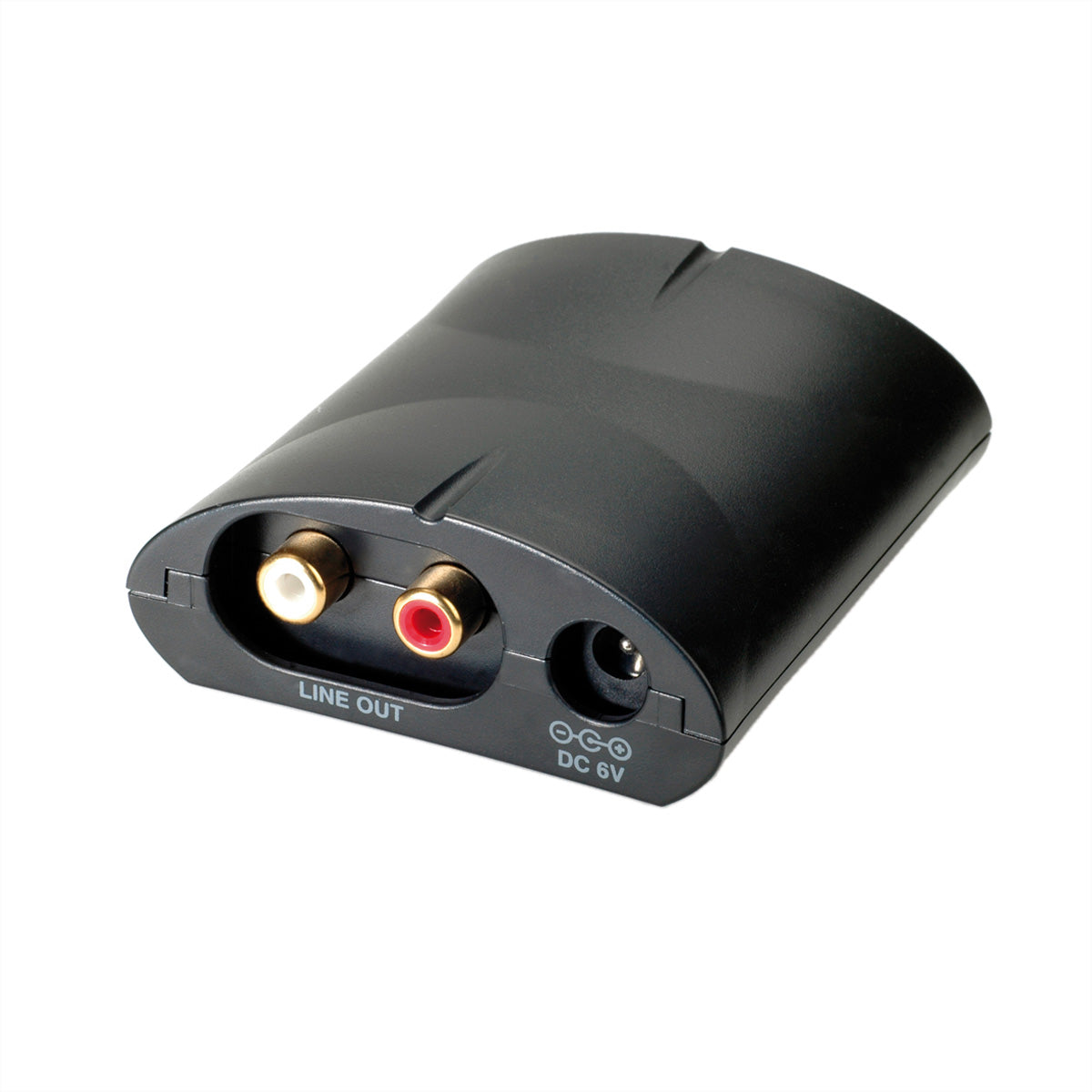 ROLINE Digitaler Audiokonverter – Toslink zu Cinch (RCA) – 24 bit, 192 kHz – extern – Schwarz