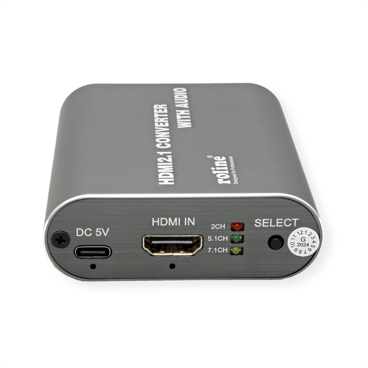 ROLINE HDMI Audio-Extraktor – HDMI zu HDMI, Optischer S/PDIF, 3,5 mm – 8K (7680 × 4320) @ 60 Hz, HDMI 2.3, LPCM 7.1