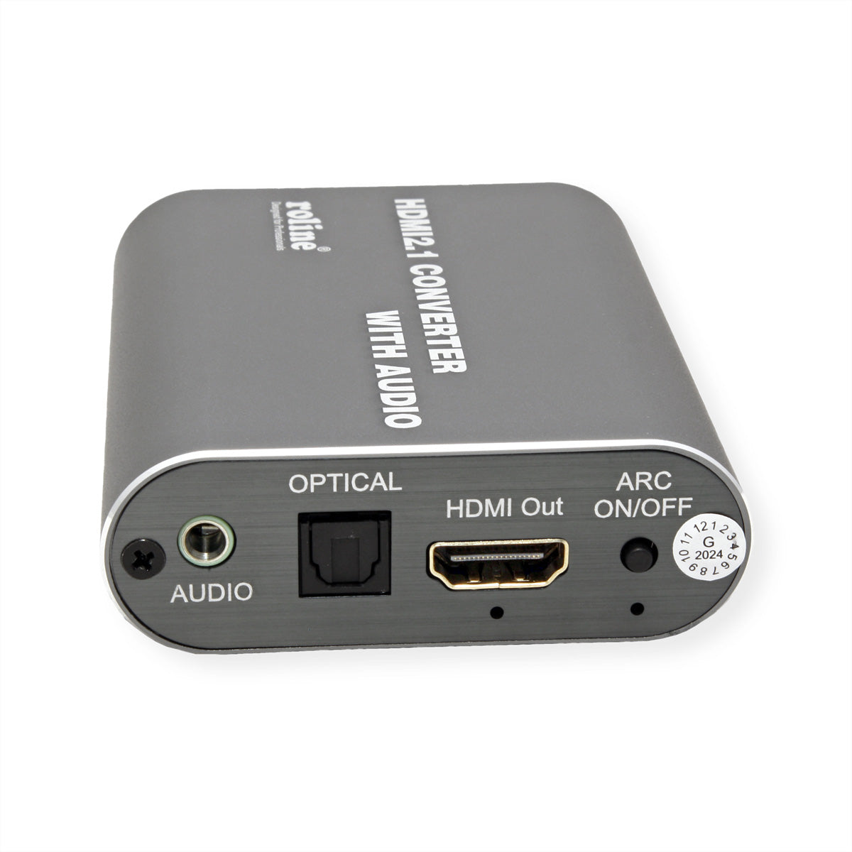 ROLINE HDMI Audio-Extraktor – HDMI zu HDMI, Optischer S/PDIF, 3,5 mm – 8K (7680 × 4320) @ 60 Hz, HDMI 2.3, LPCM 7.1