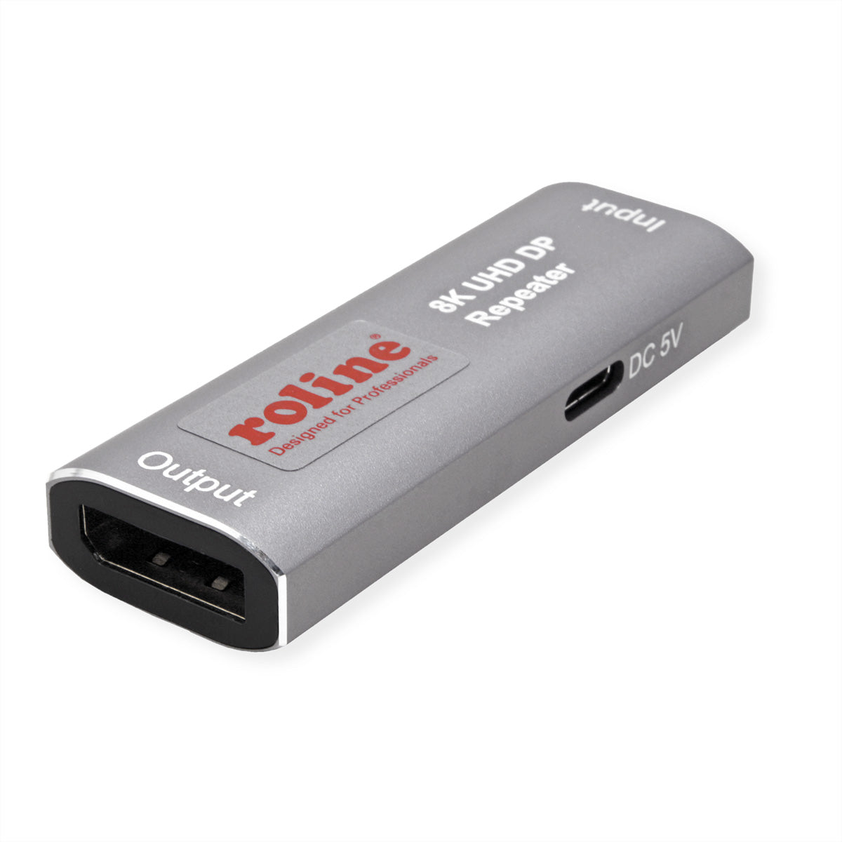 ROLINE DisplayPort-Verlängerung – 8K (7680 × 4320) @ 60 Hz, bis 10 m, DisplayPort 1.4, HDCP 2.2
