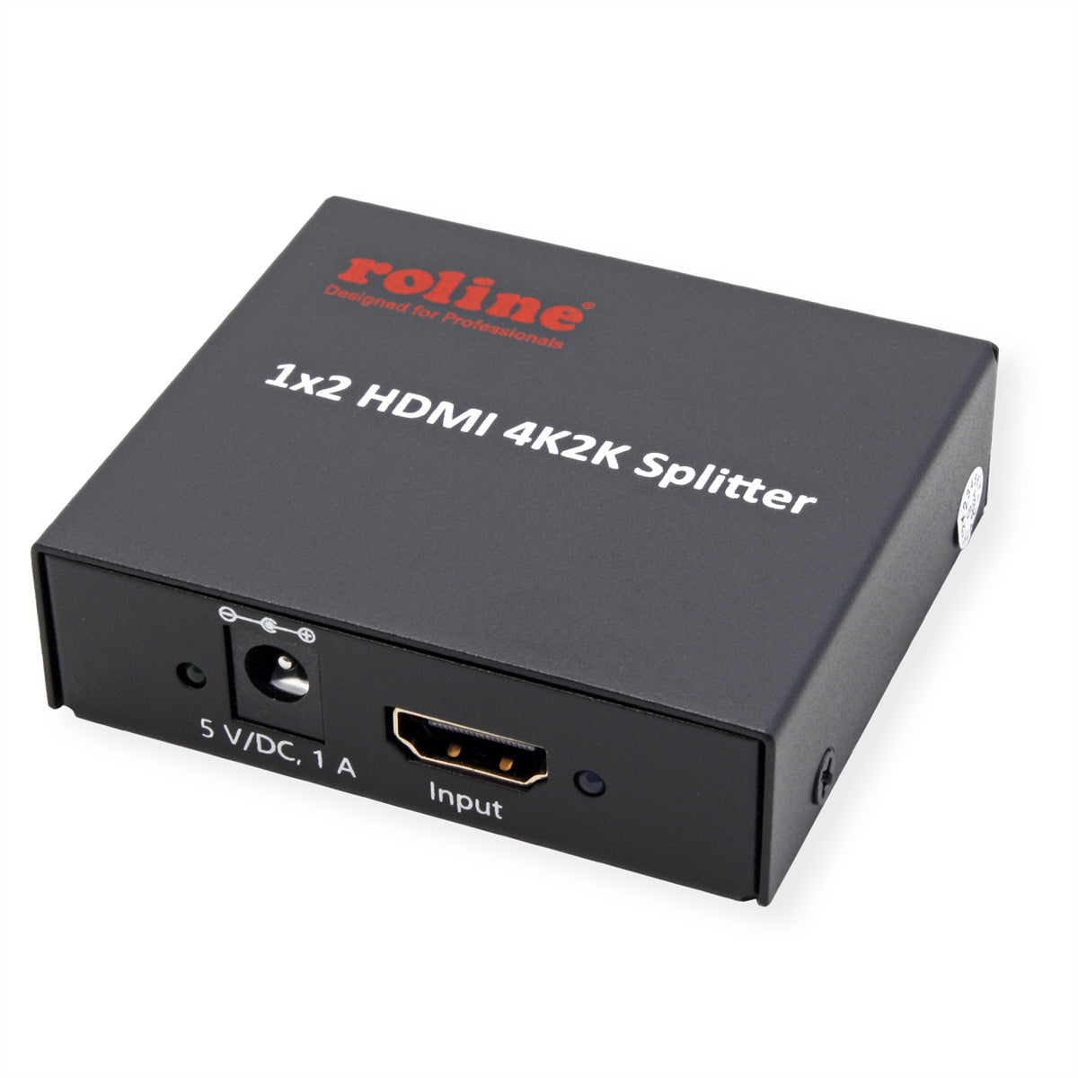 ROLINE HDMI Video-Splitter – 4K (3840 × 2160) @ 60 Hz, 1 zu 2 HDMI-Ausgänge, HDCP 1.3, Schwarz
