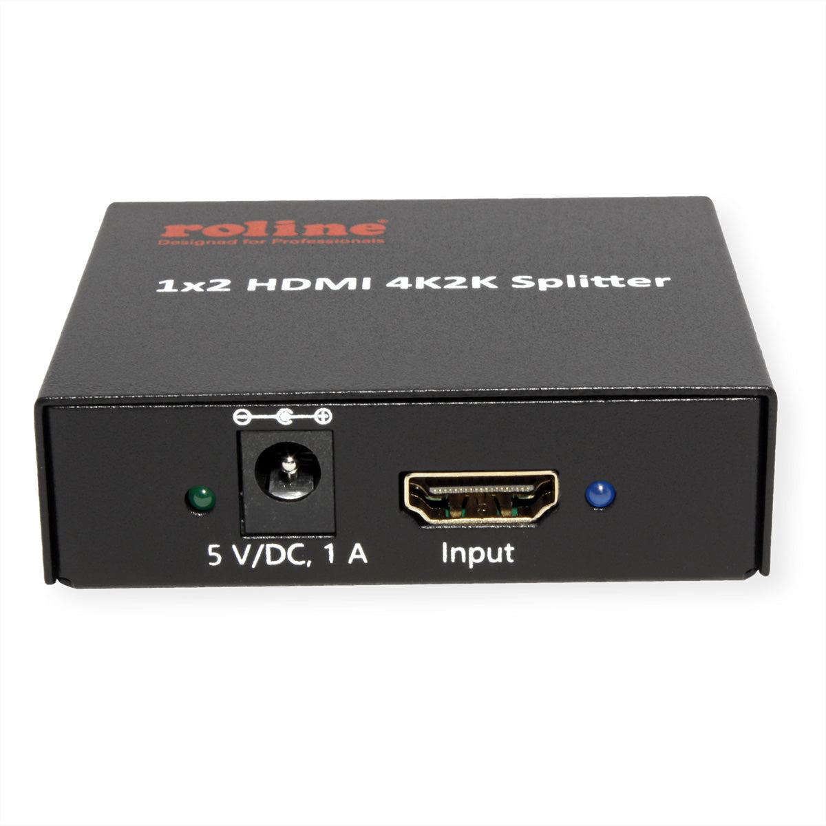 ROLINE HDMI Video-Splitter – 4K (3840 × 2160) @ 60 Hz, 1 zu 2 HDMI-Ausgänge, HDCP 1.3, Schwarz