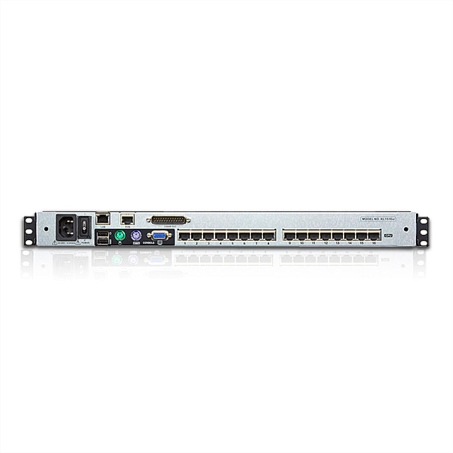 ATEN KL1516AiN – 16-Port VGA Cat 5e/6 KVM-over-IP Switch, 19" LCD-Konsole – 1920 × 1200/60 Hz, Rack 1U