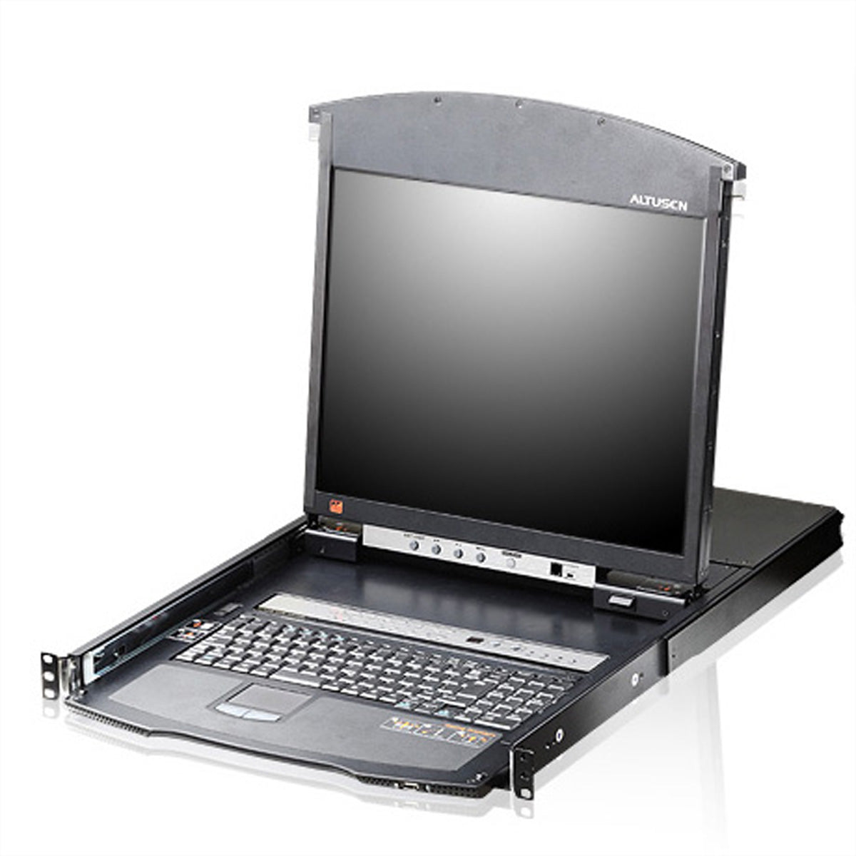 ATEN KL1508AiN – 19" Rack-LCD-Konsole – 8-Port VGA KVM-over-IP – 1920 × 1200/60 Hz, UK-Layout, 1U