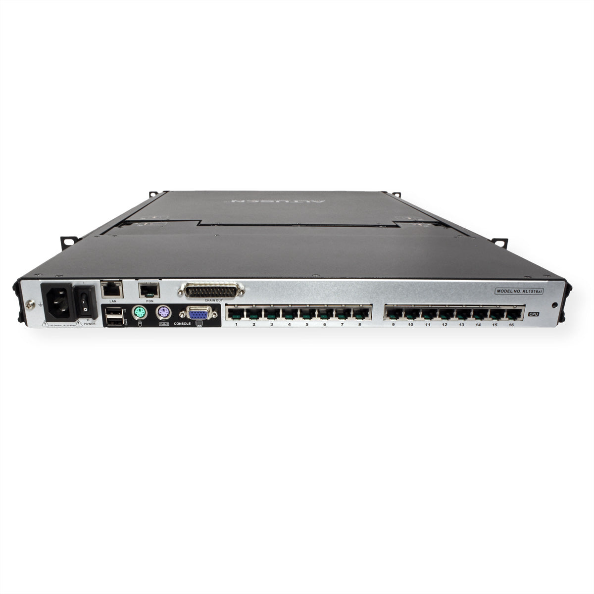 ATEN KL1516AiM – 16-Port VGA KVM-over-IP Switch – Integrierte 17" LCD-Konsole, 1920 × 1200/60 Hz, 1U Rack