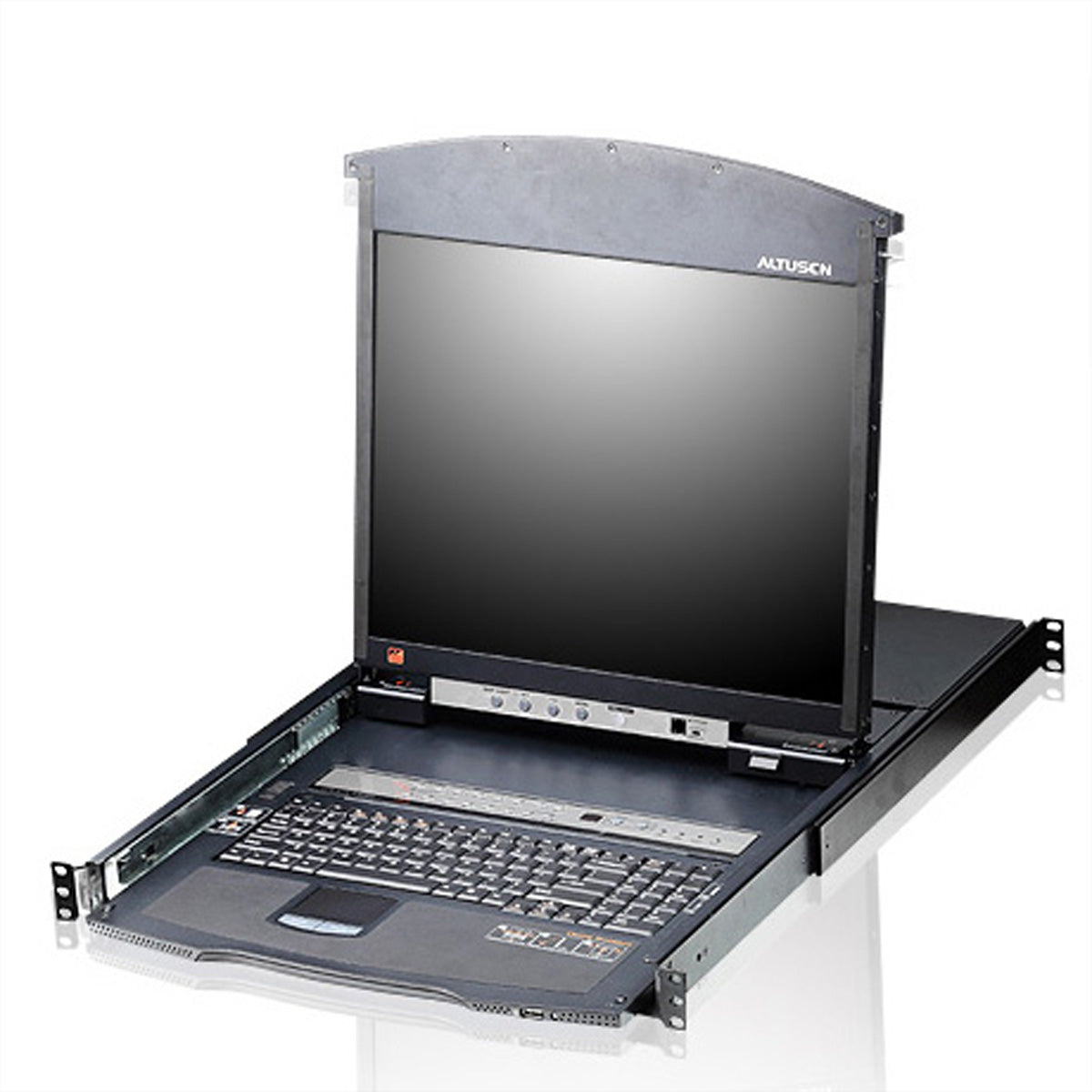 ATEN KL1508A – KVM-Switch – 8-Port, VGA – 1600 × 1200 – 19" LCD-Konsole, QWERTY (IT), Schwarz