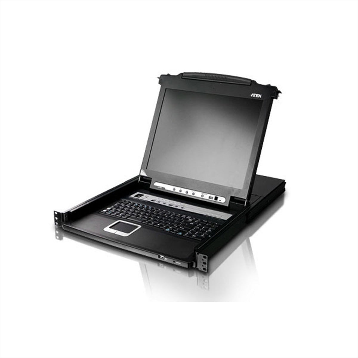 ATEN CL5708M – 17" Rack-LCD-Konsole – 8-Port VGA KVM-Konsole – 1920 × 1200/60 Hz, DE-Layout – 1U