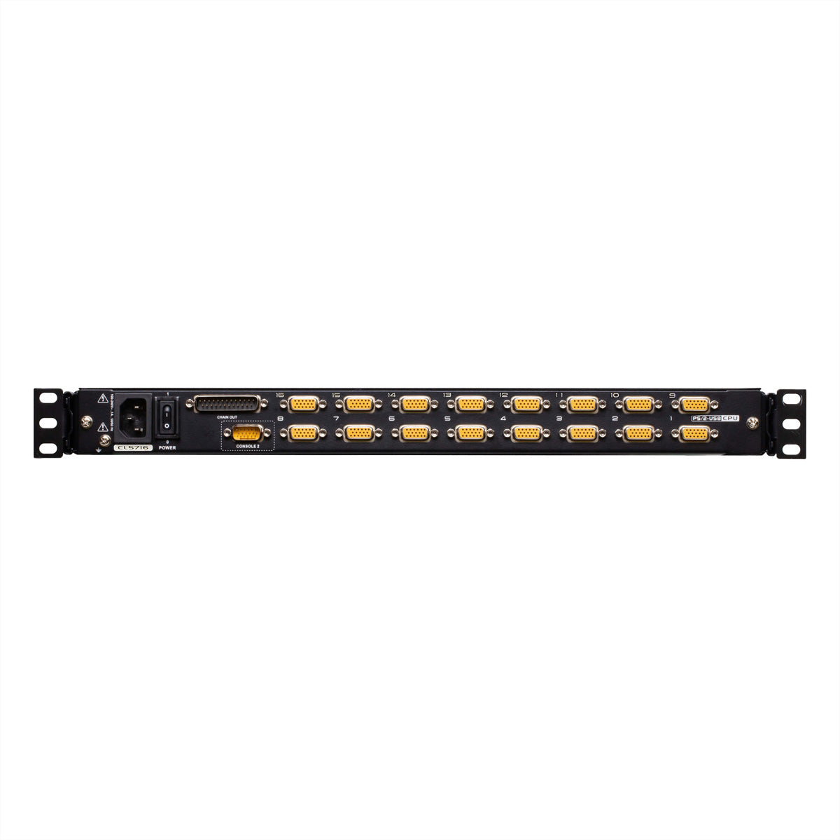 ATEN CL5716M – 16-Port 17" Rack-LCD-Konsole (VGA, USB/PS/2) – 1920 × 1200/60 Hz, DE-Layout – 1U